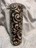 Beautiful wood grain /tooled leather